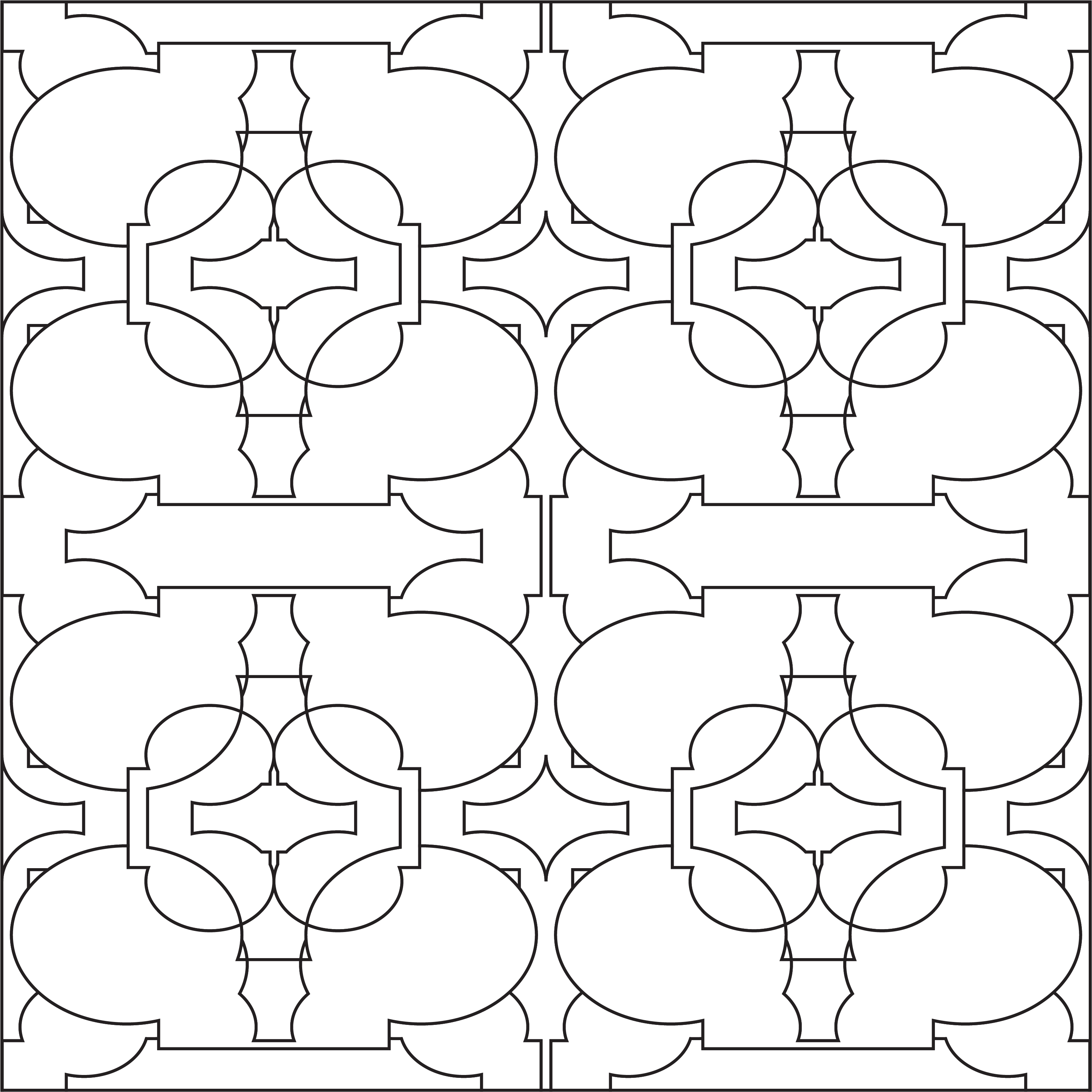 Download Around a Square - Graphic Design Element Pattern Download - Blank Preview