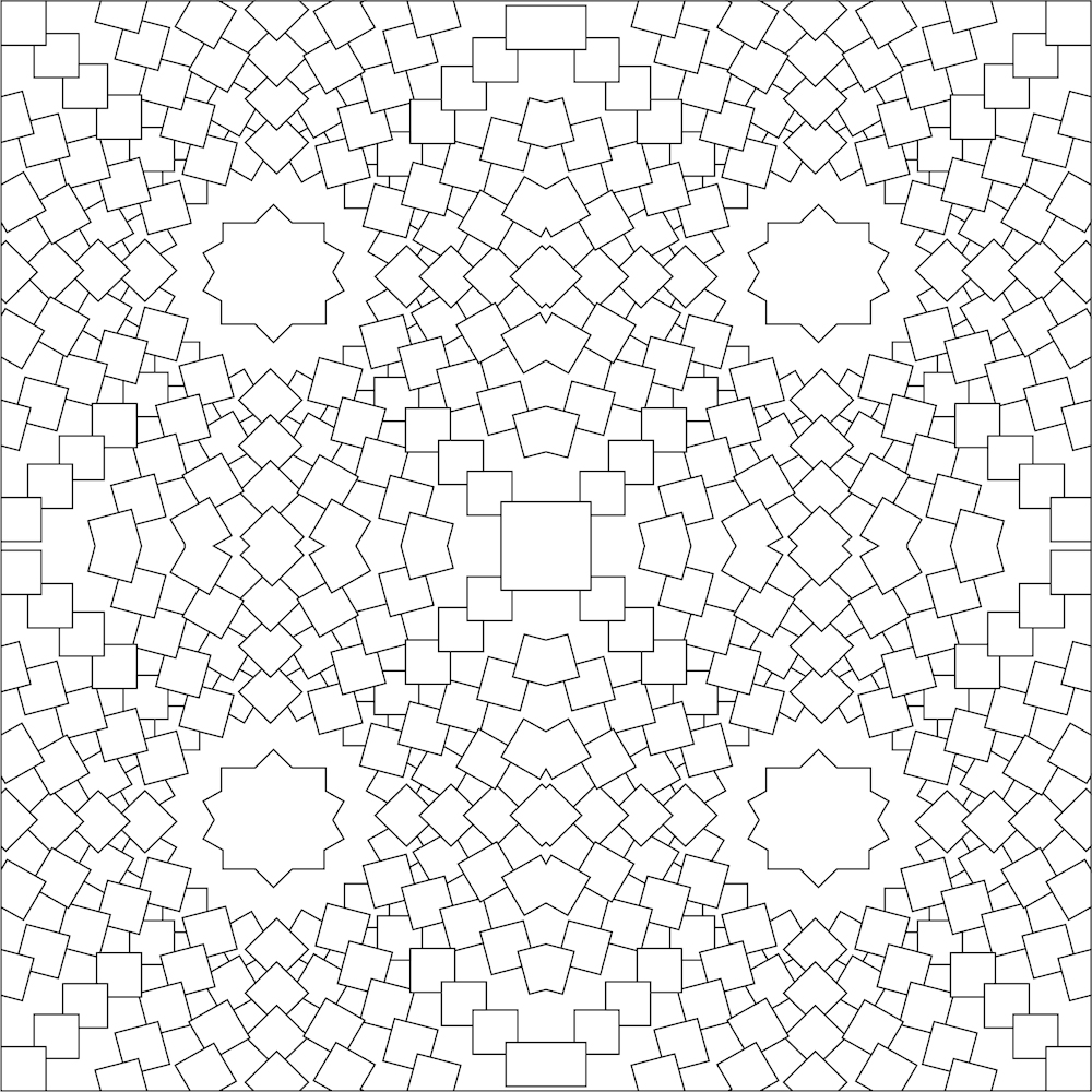 Download Circular Pattern from Rectangles - Graphic Design Element Pattern Download - Blank Preview