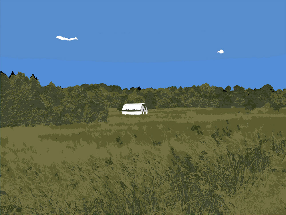 Download Barn in Field - Open Field Stock Photo Download - Blank Preview